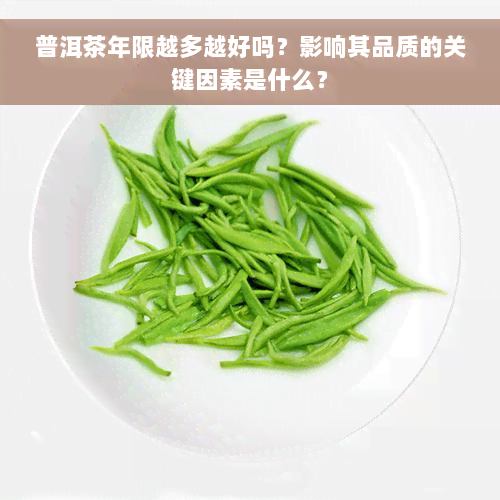 普洱茶年限越多越好吗？影响其品质的关键因素是什么？