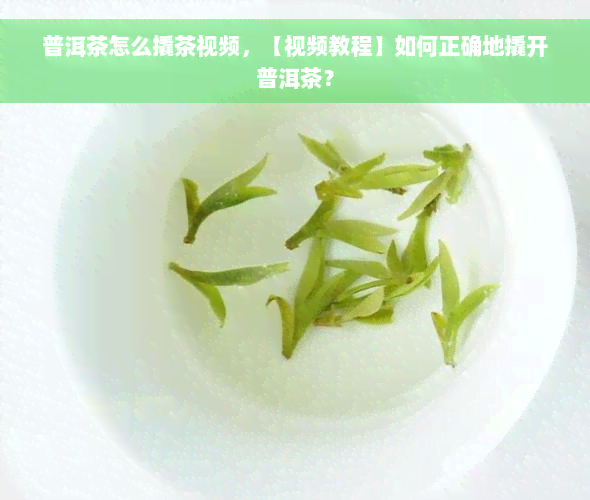 普洱茶怎么撬茶视频，【视频教程】如何正确地撬开普洱茶？