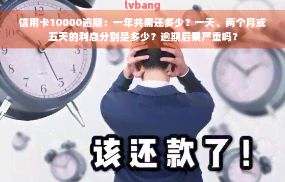 信用卡10000逾期：一年共需还多少？一天、两个月或五天的利息分别是多少？逾期后果严重吗？