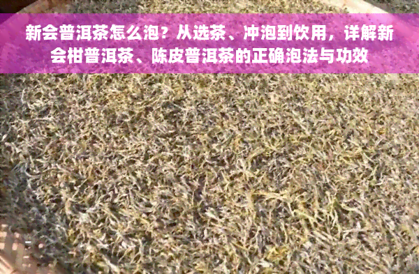 新会普洱茶怎么泡？从选茶、冲泡到饮用，详解新会柑普洱茶、陈皮普洱茶的正确泡法与功效