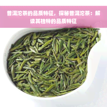 普洱沱茶的品质特征，探秘普洱沱茶：解读其独特的品质特征