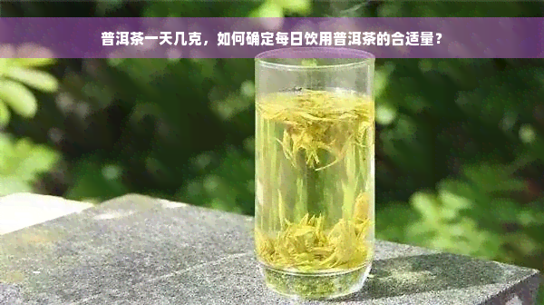 普洱茶一天几克，如何确定每日饮用普洱茶的合适量？