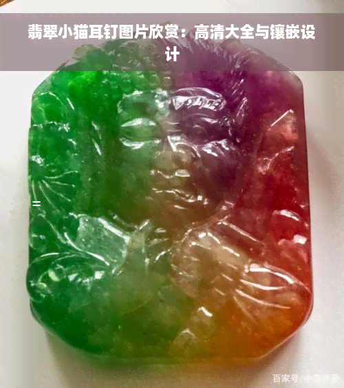 翡翠小猫耳钉图片欣赏：高清大全与镶嵌设计