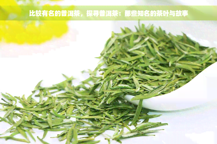 比较有名的普洱茶，探寻普洱茶：那些知名的茶叶与故事