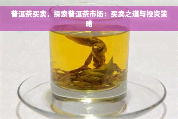 普洱茶买卖，探索普洱茶市场：买卖之道与投资策略