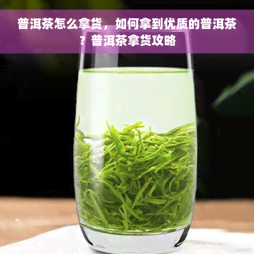 普洱茶怎么拿货，如何拿到优质的普洱茶？普洱茶拿货攻略