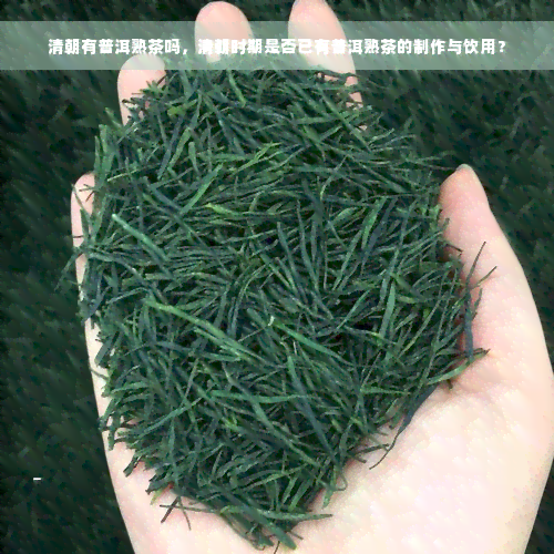 清朝有普洱熟茶吗，清朝时期是否已有普洱熟茶的制作与饮用？