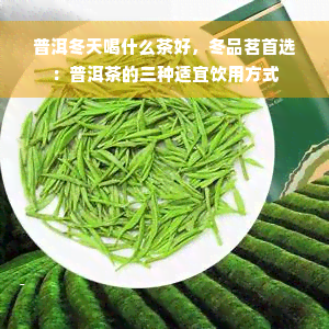 普洱冬天喝什么茶好，冬品茗首选：普洱茶的三种适宜饮用方式