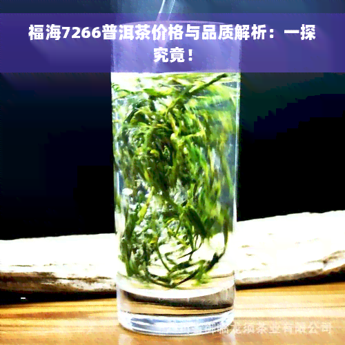 福海7266普洱茶价格与品质解析：一探究竟！