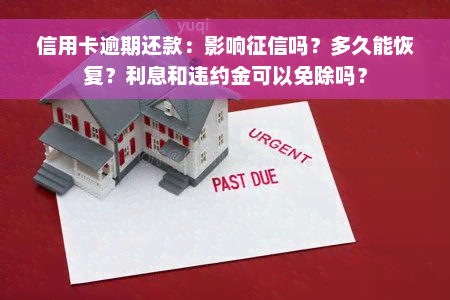 信用卡逾期还款：影响征信吗？多久能恢复？利息和违约金可以免除吗？