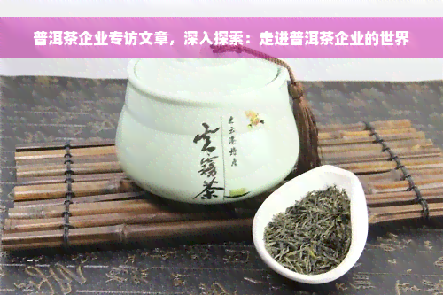 普洱茶企业专访文章，深入探索：走进普洱茶企业的世界