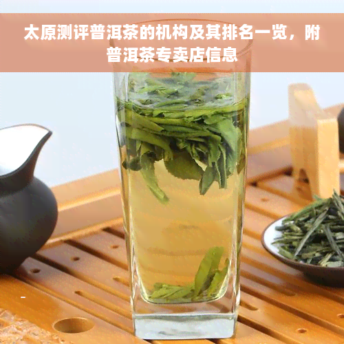 太原测评普洱茶的机构及其排名一览，附普洱茶专卖店信息