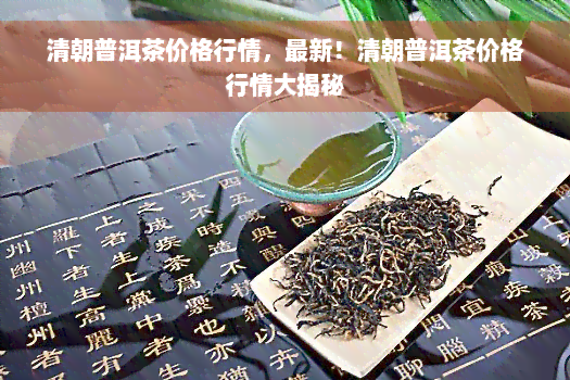 清朝普洱茶价格行情，最新！清朝普洱茶价格行情大揭秘