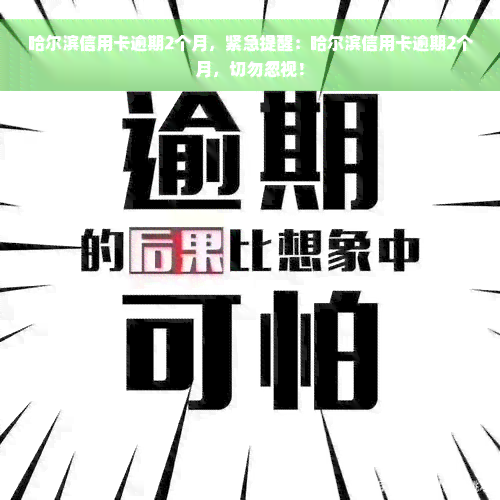 哈尔滨信用卡逾期2个月，紧急提醒：哈尔滨信用卡逾期2个月，切勿忽视！