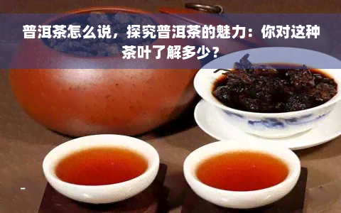 普洱茶怎么说，探究普洱茶的魅力：你对这种茶叶了解多少？