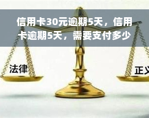 信用卡30元逾期5天，信用卡逾期5天，需要支付多少钱的滞纳金？