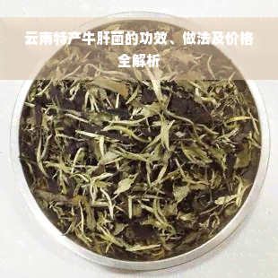 云南特产牛肝菌的功效、做法及价格全解析