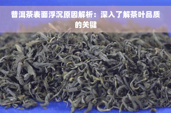 普洱茶表面浮沉原因解析：深入了解茶叶品质的关键