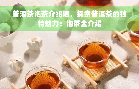 普洱茶泡茶介绍语，探索普洱茶的独特魅力：泡茶全介绍