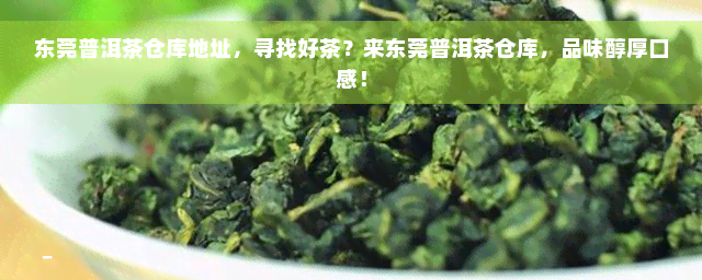 东莞普洱茶仓库地址，寻找好茶？来东莞普洱茶仓库，品味醇厚口感！