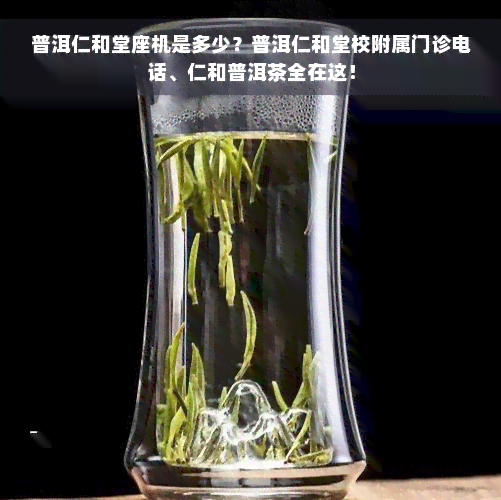 普洱仁和堂座机是多少？普洱仁和堂校附属门诊电话、仁和普洱茶全在这！