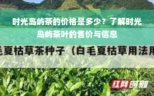 时光岛屿茶的价格是多少？了解时光岛屿茶叶的售价与信息