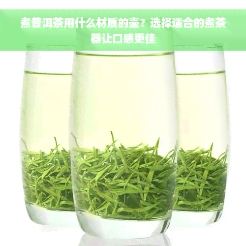 煮普洱茶用什么材质的壶？选择适合的煮茶器让口感更佳