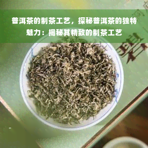 普洱茶的制茶工艺，探秘普洱茶的独特魅力：揭秘其精致的制茶工艺