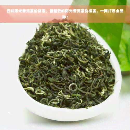 云岭阳光普洱茶价格表，最新云岭阳光普洱茶价格表，一网打尽全品种！