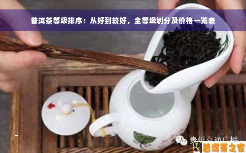 普洱茶等级排序：从好到较好，全等级划分及价格一览表