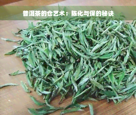 普洱茶的仓艺术：陈化与保的秘诀