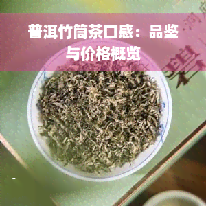 普洱竹筒茶口感：品鉴与价格概览