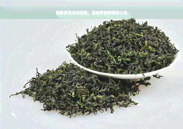 掌握普洱泡茶时间，品味茶香醇厚的人生