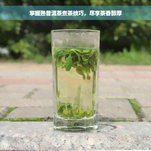 掌握熟普洱茶煮茶技巧，尽享茶香醇厚