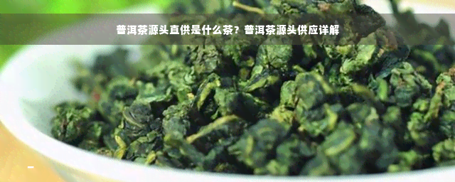 普洱茶源头直供是什么茶？普洱茶源头供应详解