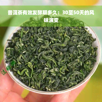 普洱茶有效发酵期多久：30至50天的风味演变