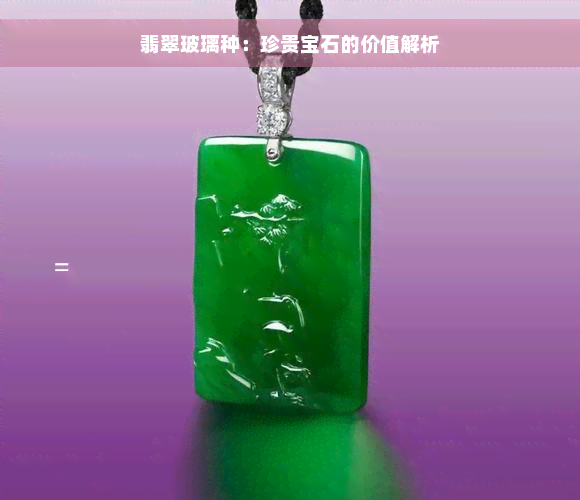 翡翠玻璃种：珍贵宝石的价值解析