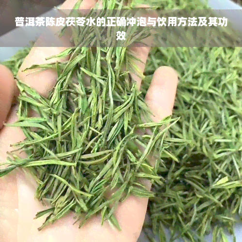 普洱茶陈皮茯苓水的正确冲泡与饮用方法及其功效