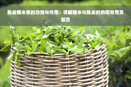 陈皮糯米粥的功效与作用：详解糯米与陈皮的协同效用及禁忌