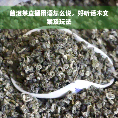 普洱茶直播用语怎么说，好听话术文案及玩法