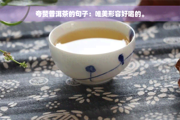 夸赞普洱茶的句子：唯美形容好喝的。