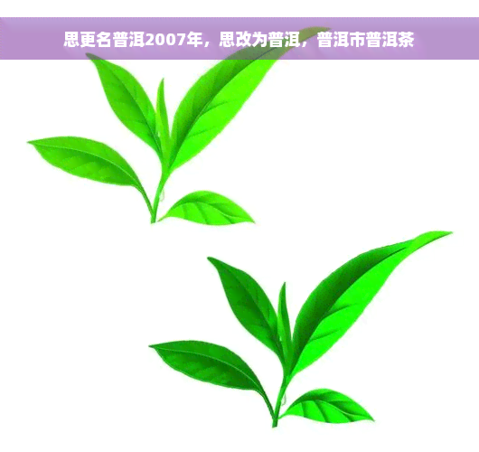 思更名普洱2007年，思改为普洱，普洱市普洱茶