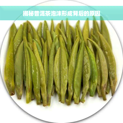 揭秘普洱茶泡沫形成背后的原因