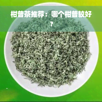 柑普茶推荐：哪个柑普较好？