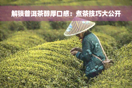 解锁普洱茶醇厚口感：煮茶技巧大公开