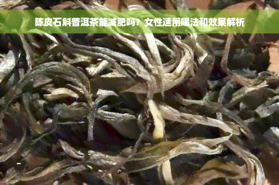 陈皮石斛普洱茶能减肥吗？女性适用喝法和效果解析