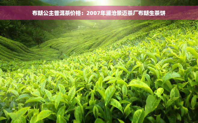 布朗公主普洱茶价格：2007年澜沧景迈茶厂布朗生茶饼