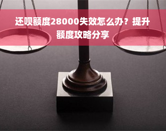 还款额度28000失效怎么办？提升额度攻略分享