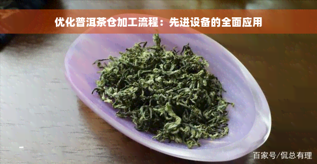 优化普洱茶仓加工流程：先进设备的全面应用