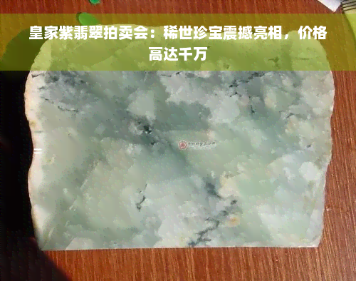 皇家紫翡翠拍卖会：稀世珍宝震撼亮相，价格高达千万